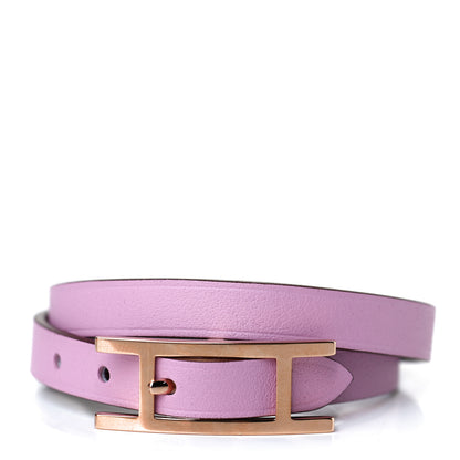 Hermes Swift Behapi Double Tour Bracelet T2 Mauve Sylvestre Rouge H 1 of 3