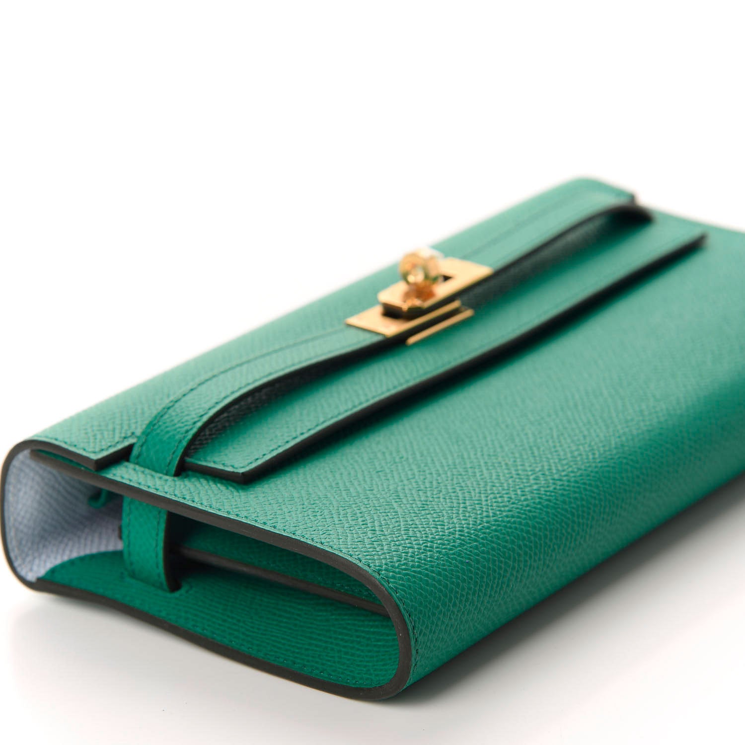Hermes Epsom Kelly Wallet To Go Vert Jade Bleu Brume 6 of 10