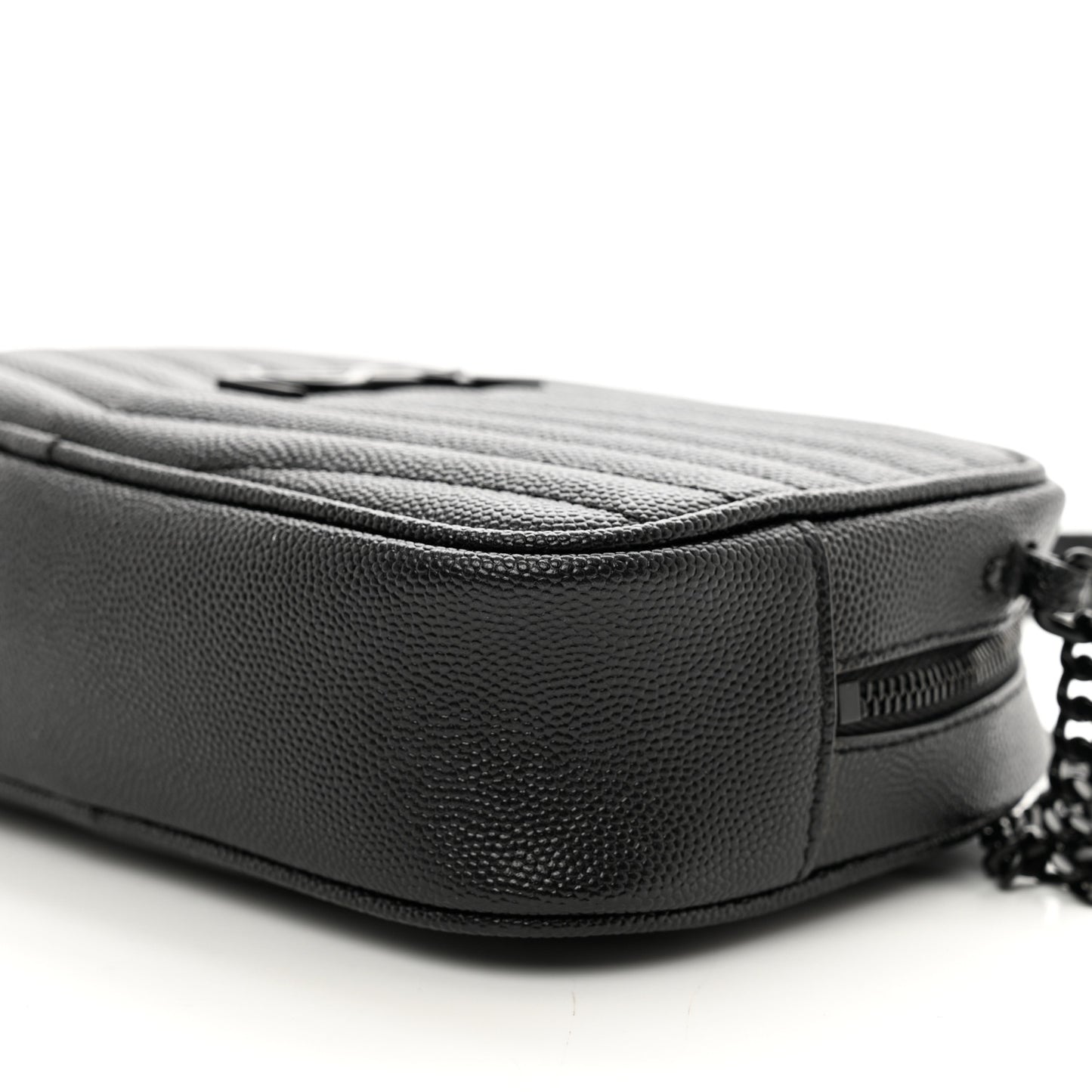 Grain De Poudre Matelasse Monochrome Monogram Mini Lou Camera Bag Black