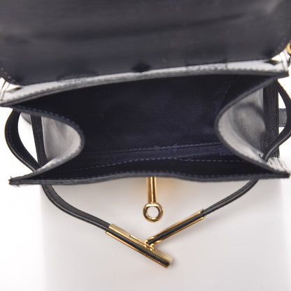 MCM Visetos Heritage Padlock Satchel Black White 5 of 8