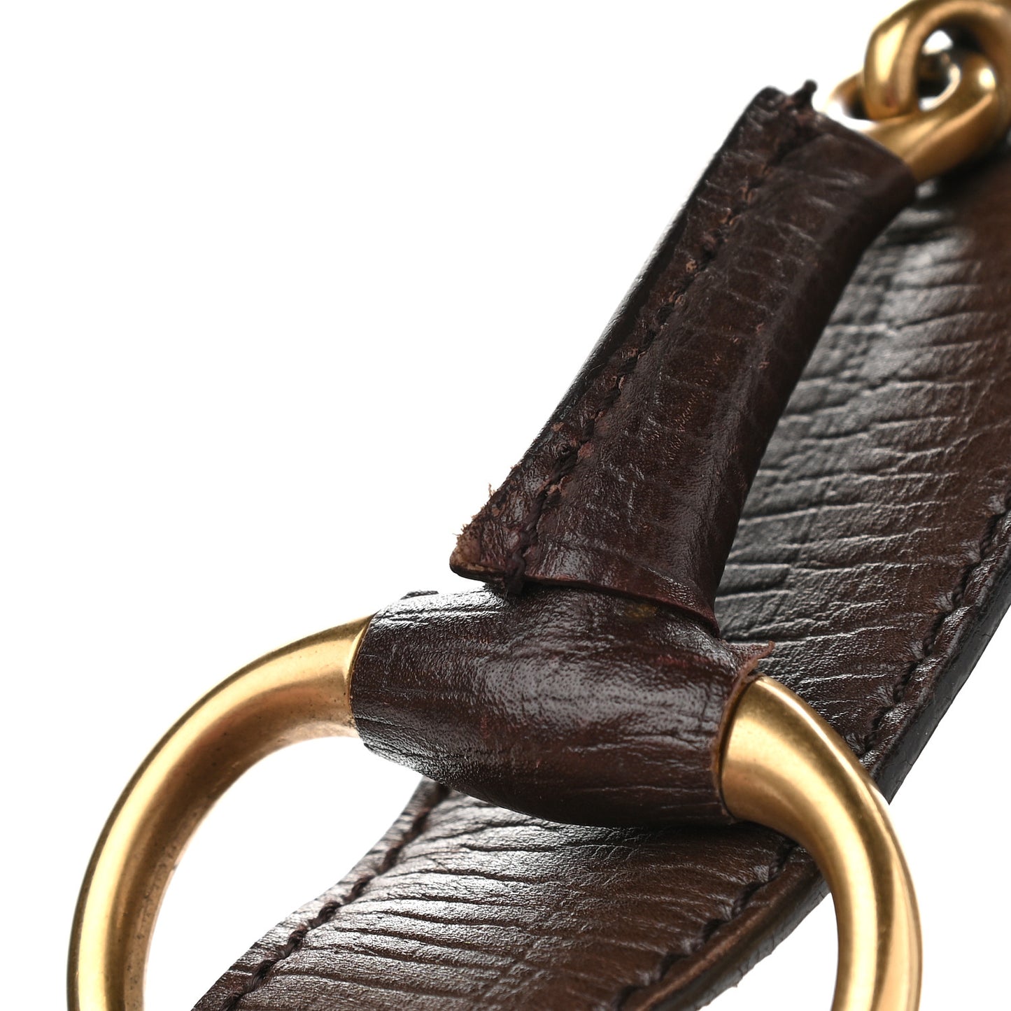 Monogram Medium Horsebit Chain Hobo Dark Brown