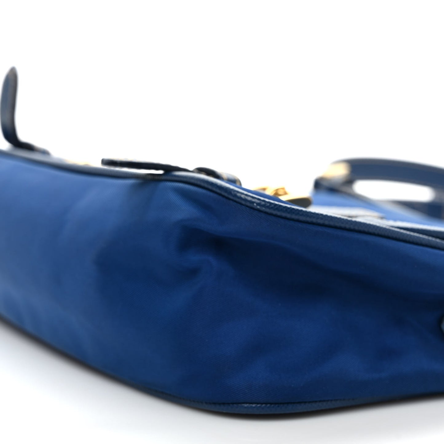 Tessuto Nylon Saffiano Small Messenger Bag Blue