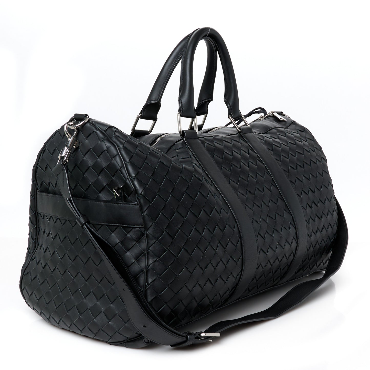 Nappa Intrecciato Duffle Bag Black