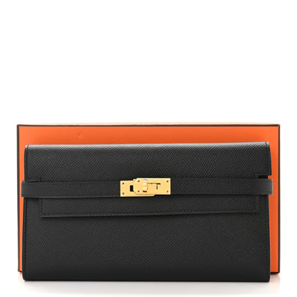 Hermes Epsom Kelly Longue Wallet Black 8 of 8