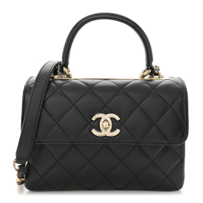 Chanel Lambskin Quilted Mini Trendy CC Dual Handle Flap Bag Black 1 of 10
