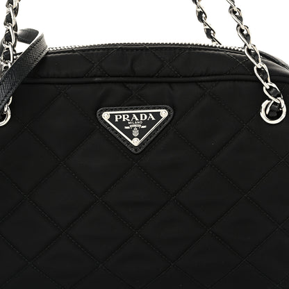 Prada Nylon Tessuto Impuntu Quilted Bandoliera Crossbody Bag Black 8 of 10