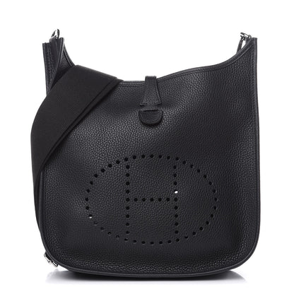 Hermes Taurillon Clemence Evelyne III PM Black 1 of 10