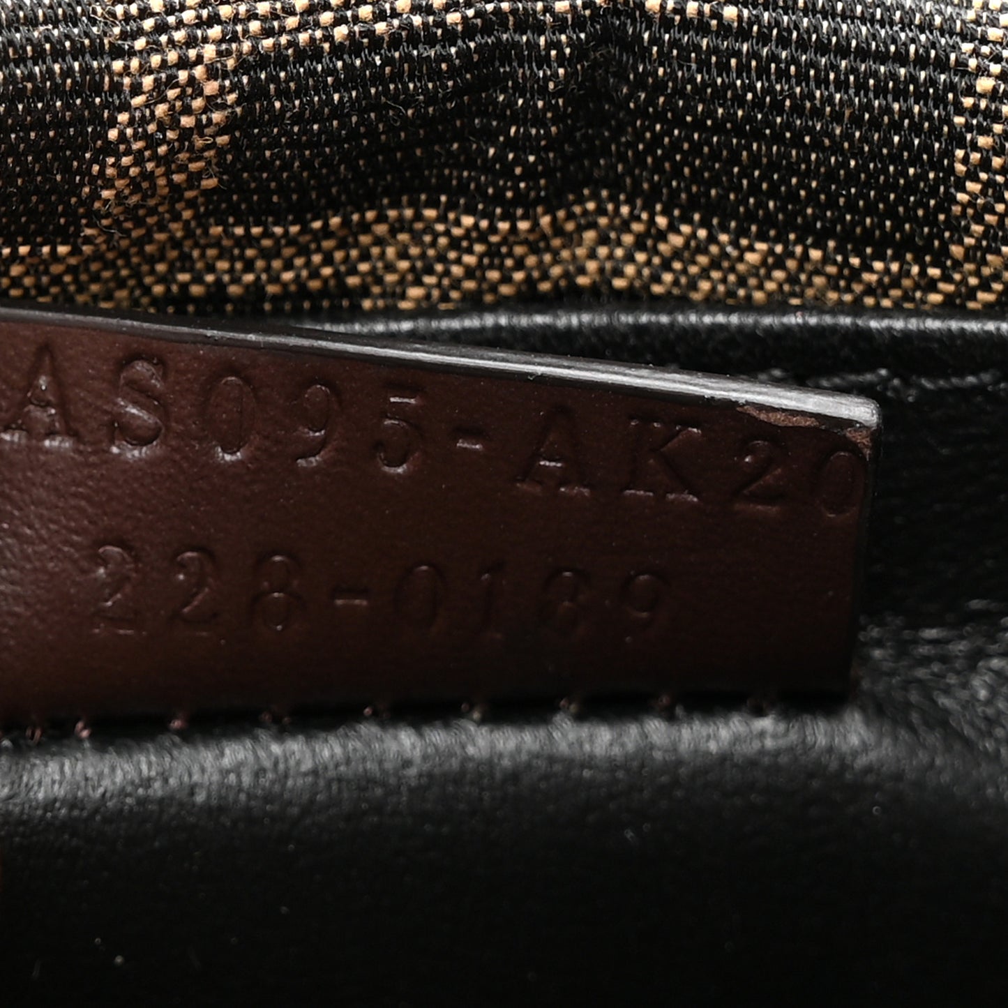 X VERSACE Fabric Jacquard Fendace FF Nano Brooch Baguette Tobacco Black