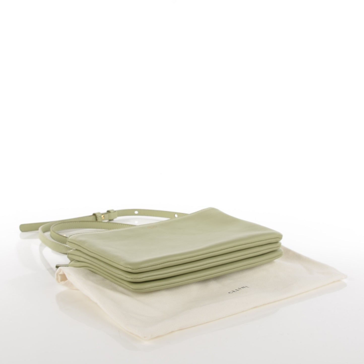 Lambskin Small Trio Crossbody Bag Pistachio