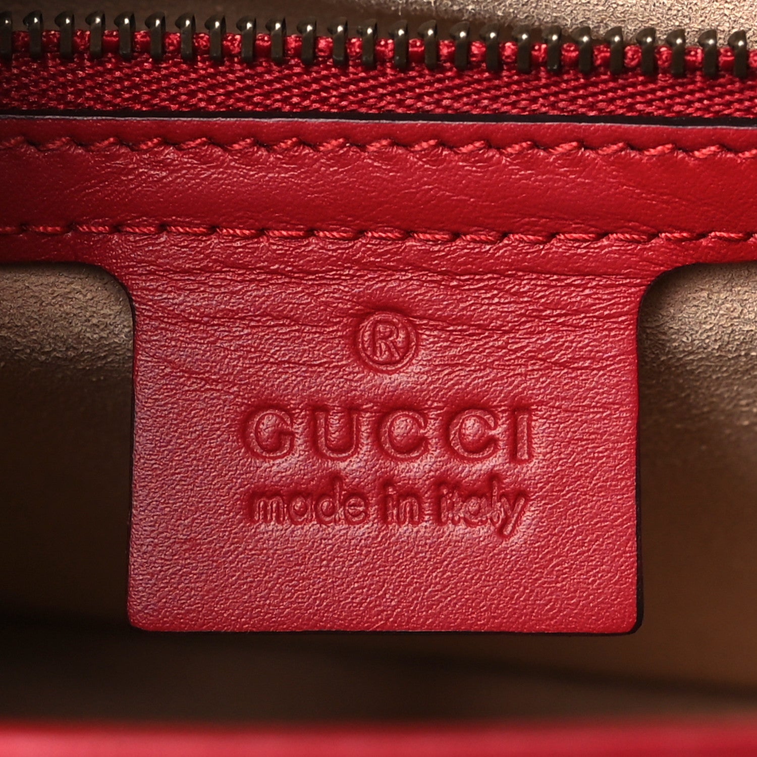 Gucci Calfskin Sylvie Web Small Queen Margaret Top Handle Bag Red 6 of 9