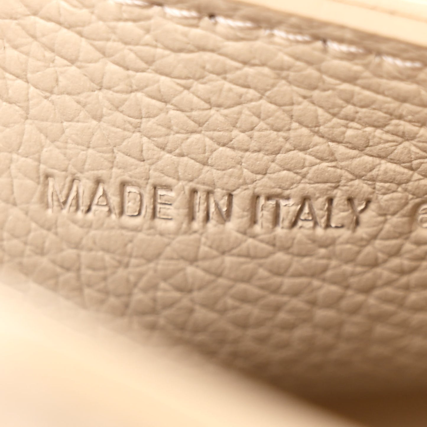 Grained Calfskin Neo Classic Silver Hardware Mini City Cream