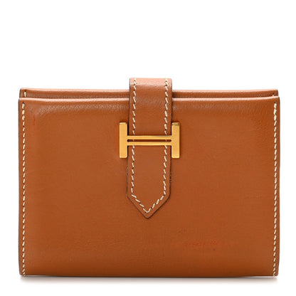 Hermes Swift Bearn Card Holder Wallet Gold 1 of 7