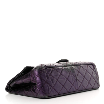 Chanel Metallic Aged Calfskin Quilted 2.55 Reissue 227 Flap Purple 4 of 23