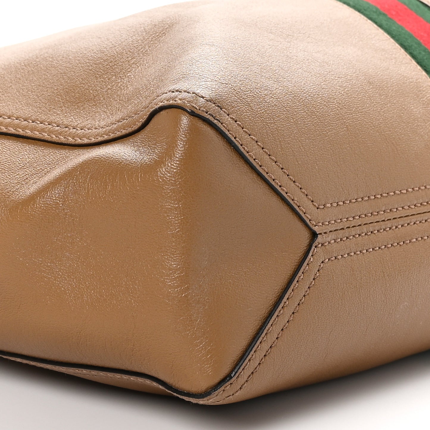 Calfskin New Sakai Lux Web Medium Dahlia Tote Quarz Beige