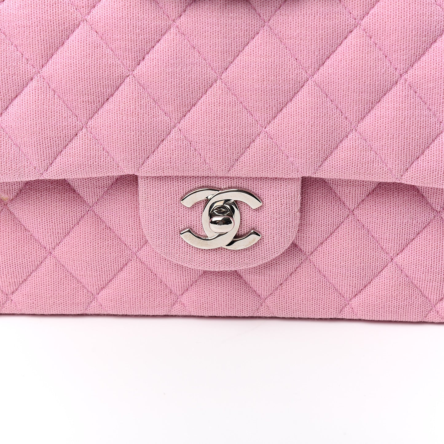 Jersey Quilted Small Double Flap Pink