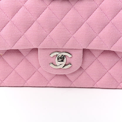 Chanel Jersey Quilted Small Double Flap Pink 10 of 13