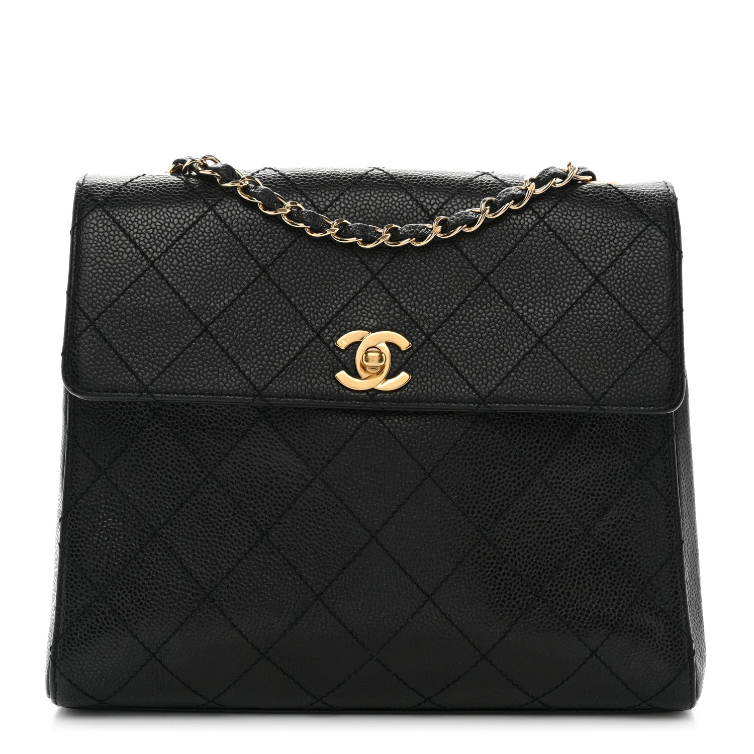 Chanel Caviar Quilted Medium Single Flap Black 1 of 12