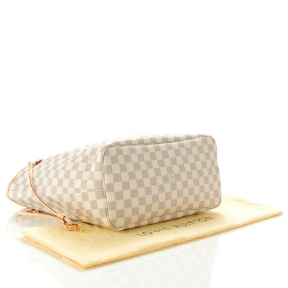 Louis Vuitton Damier Azur Neverfull MM Rose Ballerine 5 of 8