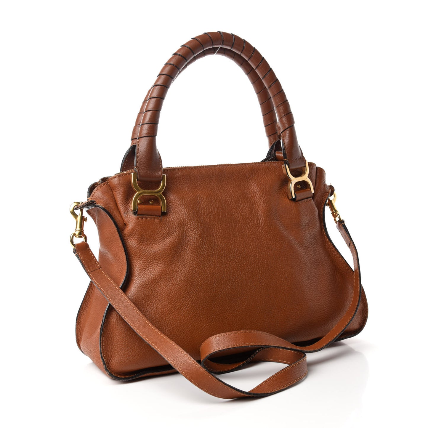 Calfskin Medium Marcie Satchel Tan