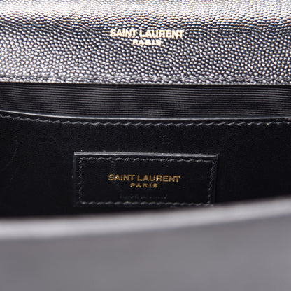 Saint Laurent Grain De Poudre Medium Classic Monogram Kate Satchel Black 10 of 12