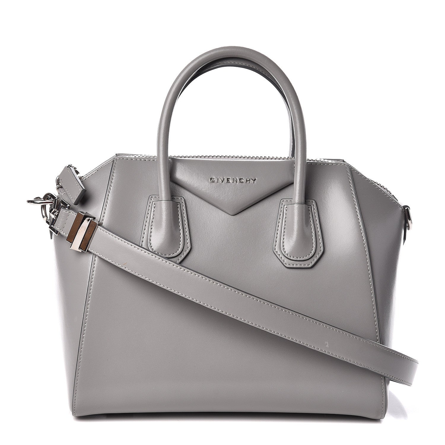 Givenchy Shiny Lord Calfskin Small Antigona Pearl Grey 1 of 10