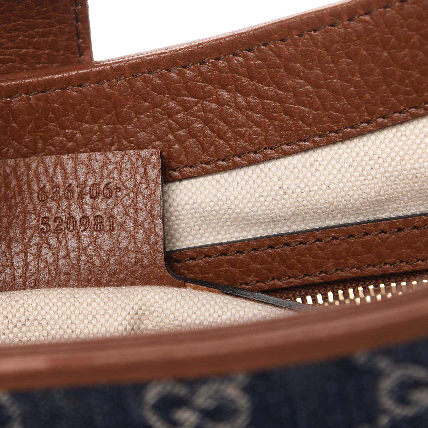 Gucci New Denim GG Monogram Calfskin Small Jackie 1961 Hobo Blue Tea Cuir 9 of 11