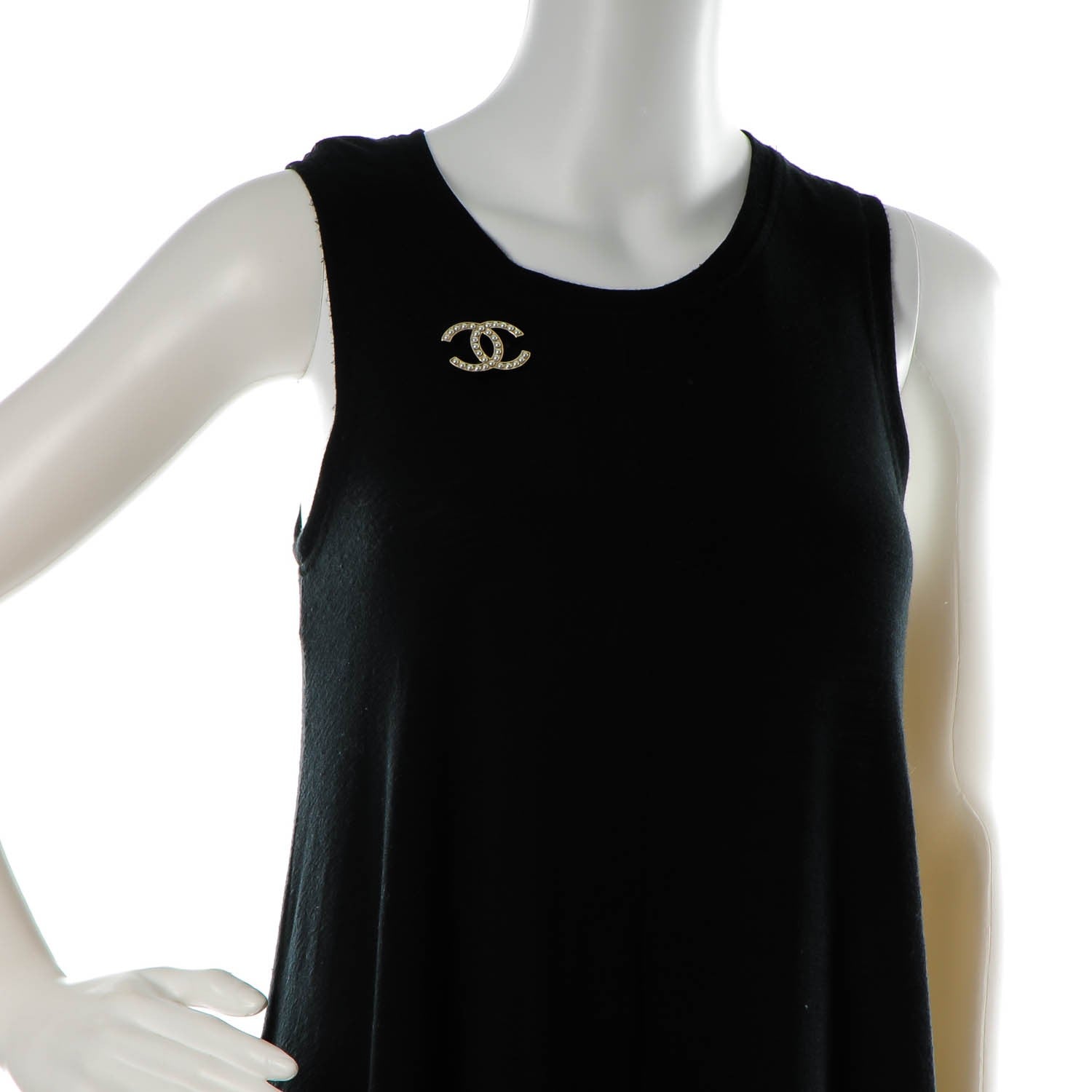 Chanel Pearl CC Brooch Pin Gold 2 of 5