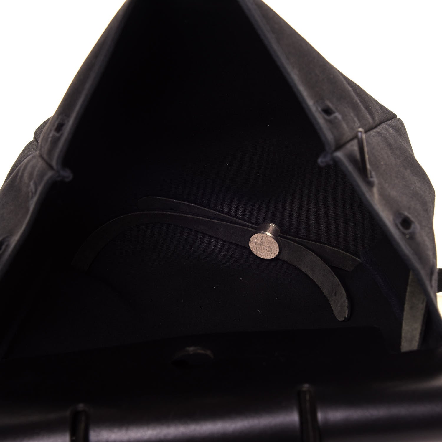 Hermes Toile Vache Calfskin Herbag 30 PM Backpack Black 4 of 5