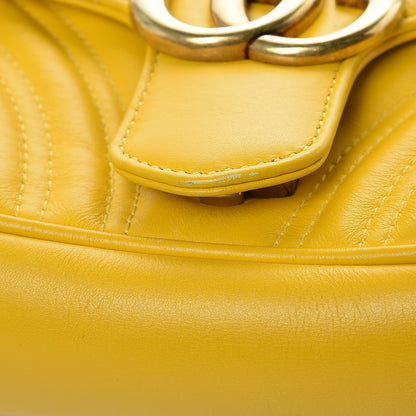 Gucci Calfskin Matelasse Mini GG Marmont Shoulder Bag Stone Topaz 11 of 13
