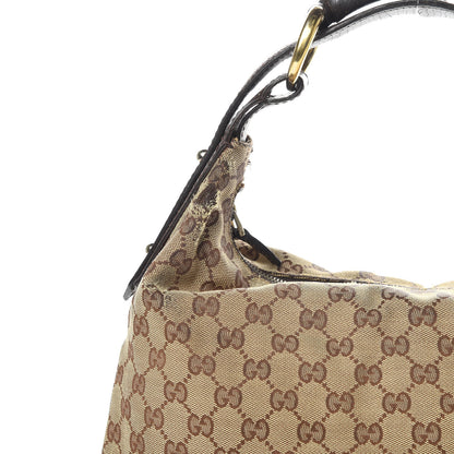 Gucci Monogram Medium Horsebit Chain Hobo Dark Brown 8 of 19