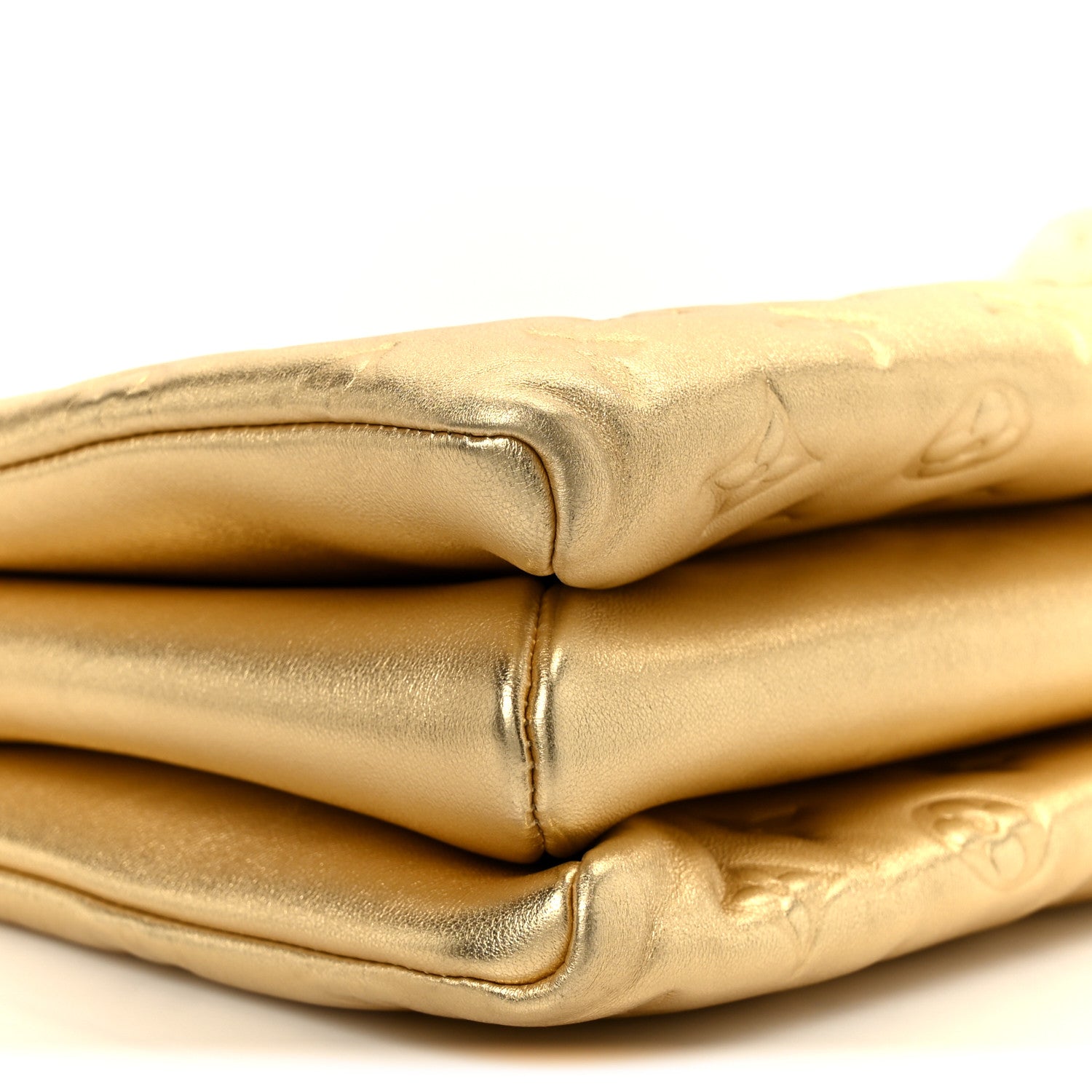 Louis Vuitton Lambskin Embossed Monogram Coussin PM Gold 10 of 11