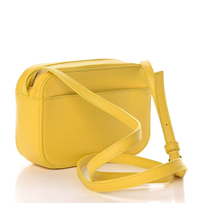 Balenciaga Smooth Calfskin Logo XS Everyday Camera Bag Jaune Soleil Black 3 of 12