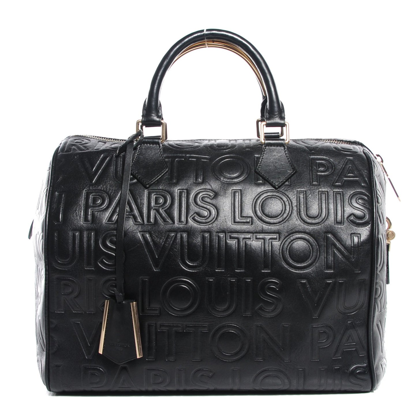 Calfskin Embossed Speedy Cube 30 Black