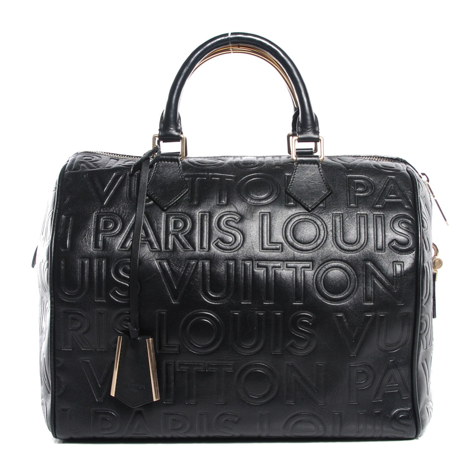 Louis Vuitton Calfskin Embossed Speedy Cube 30 Black 1 of 7