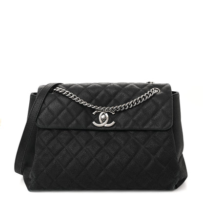 Chanel Iridescent Caviar Medium Lady Pearly Flap Black 1 of 14