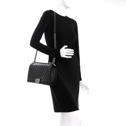 Chanel Caviar Quilted New Medium Boy Flap Black 2 of 8
