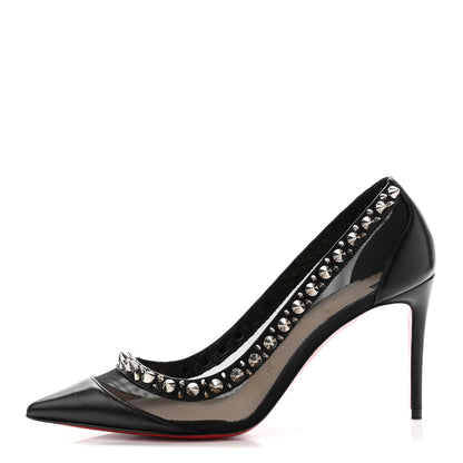 Christian Louboutin Kid Rete Galativi Spikes 85 Pumps 35.5 Black 1 of 9
