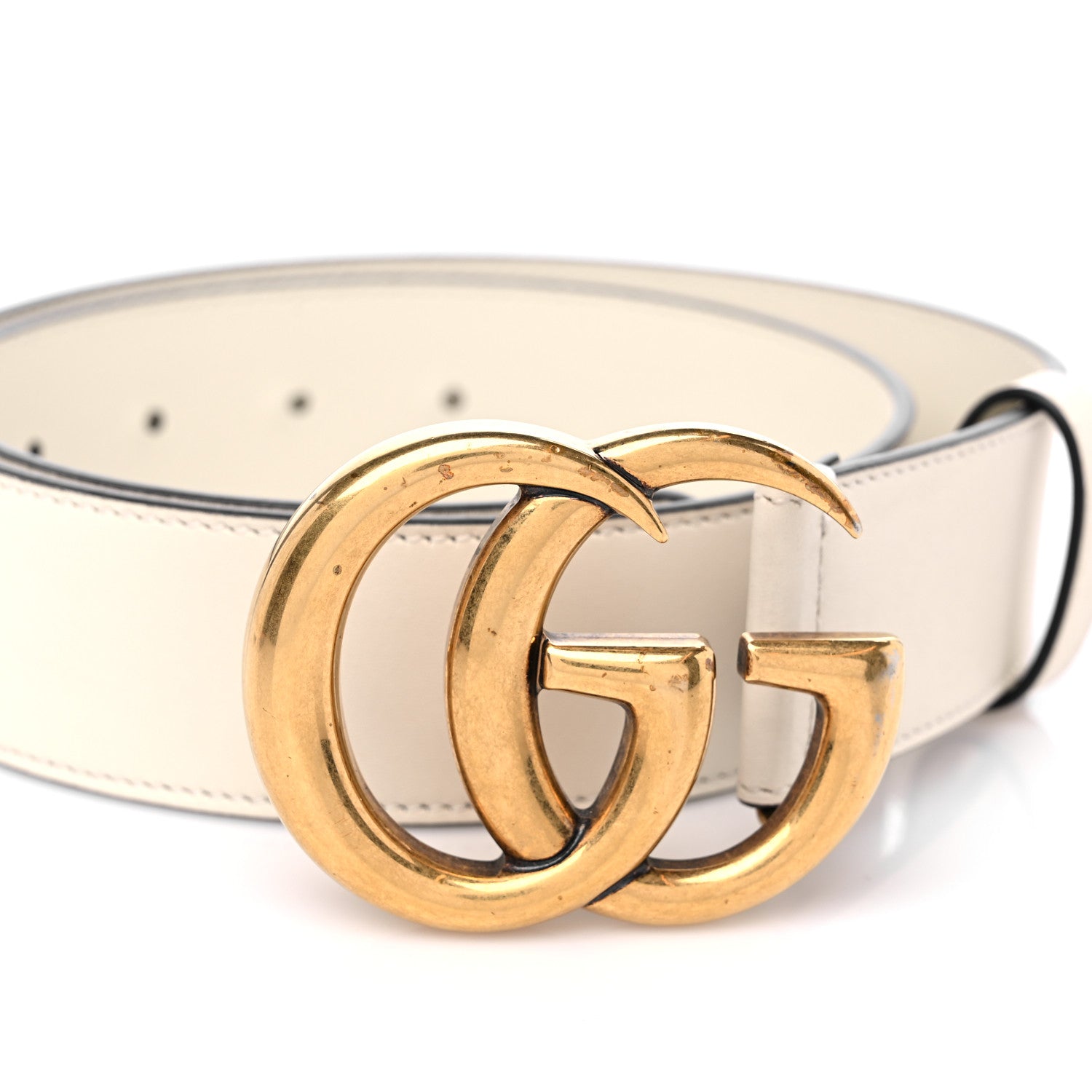 Gucci Calfskin Double G 40mm Belt 75 30 Mystic White 5 of 6