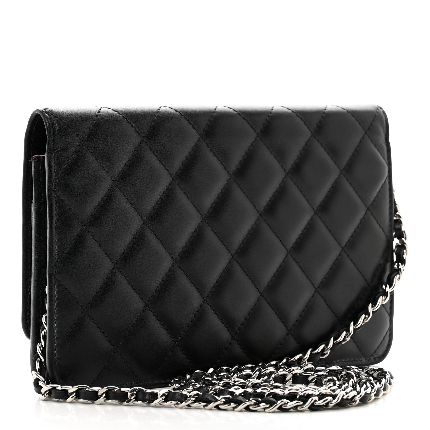 Chanel Calfskin Quilted Cambon Wallet on Chain WOC Black 3 of 15