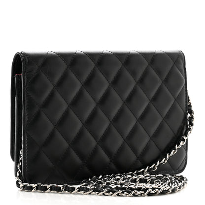 Chanel Calfskin Quilted Cambon Wallet on Chain WOC Black 3 of 15