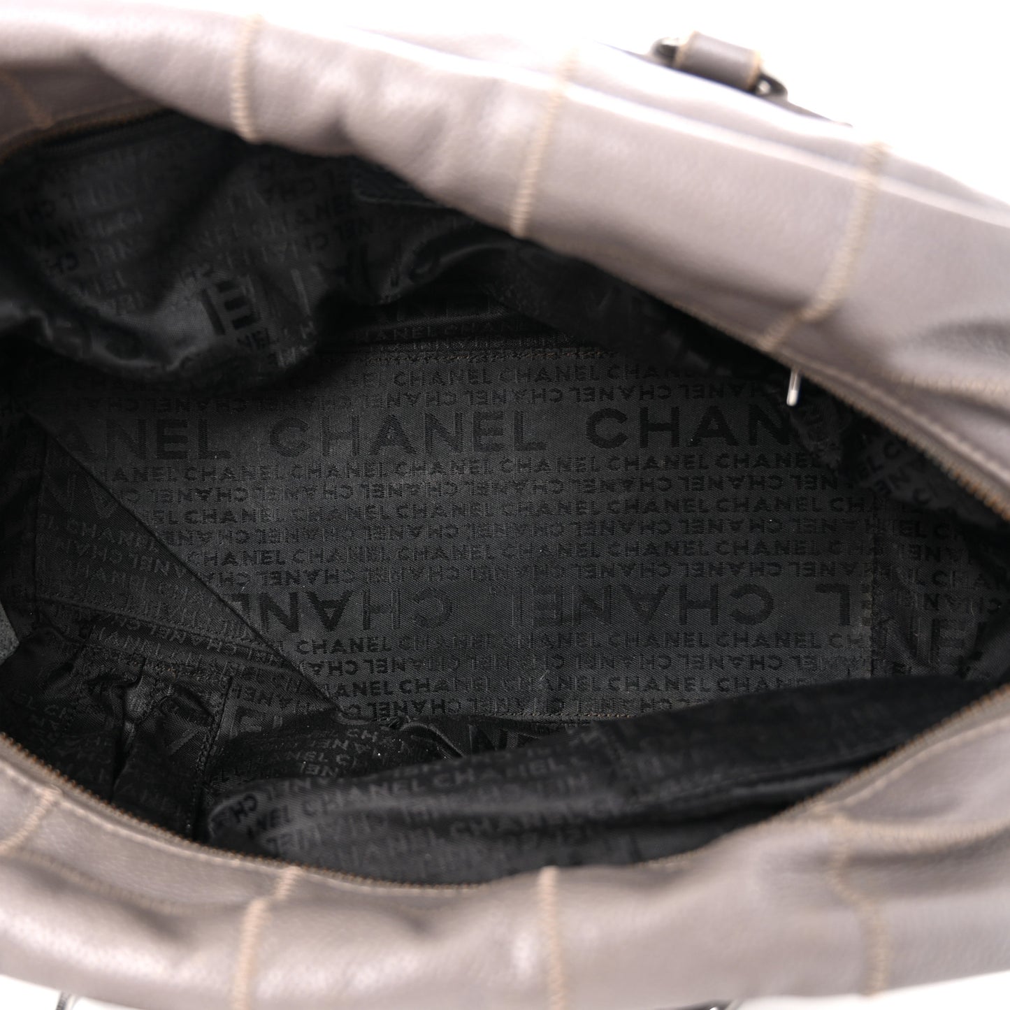 Caviar Square Stitched Bowler Grey