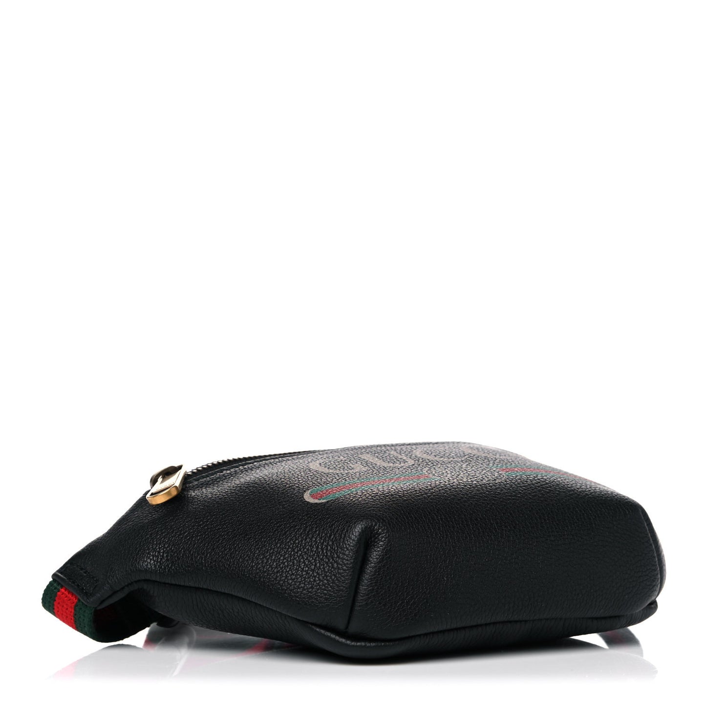 Grained Calfskin Small Logo Belt Bag Black