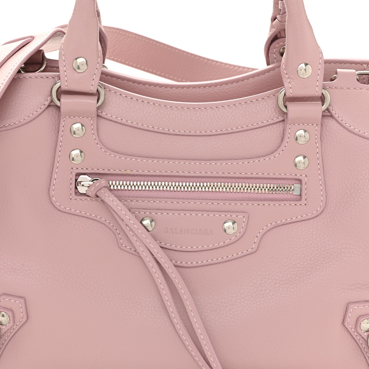 Balenciaga Grained Calfskin Neo Classic Silver Hardware S City Powder Pink 8 of 12