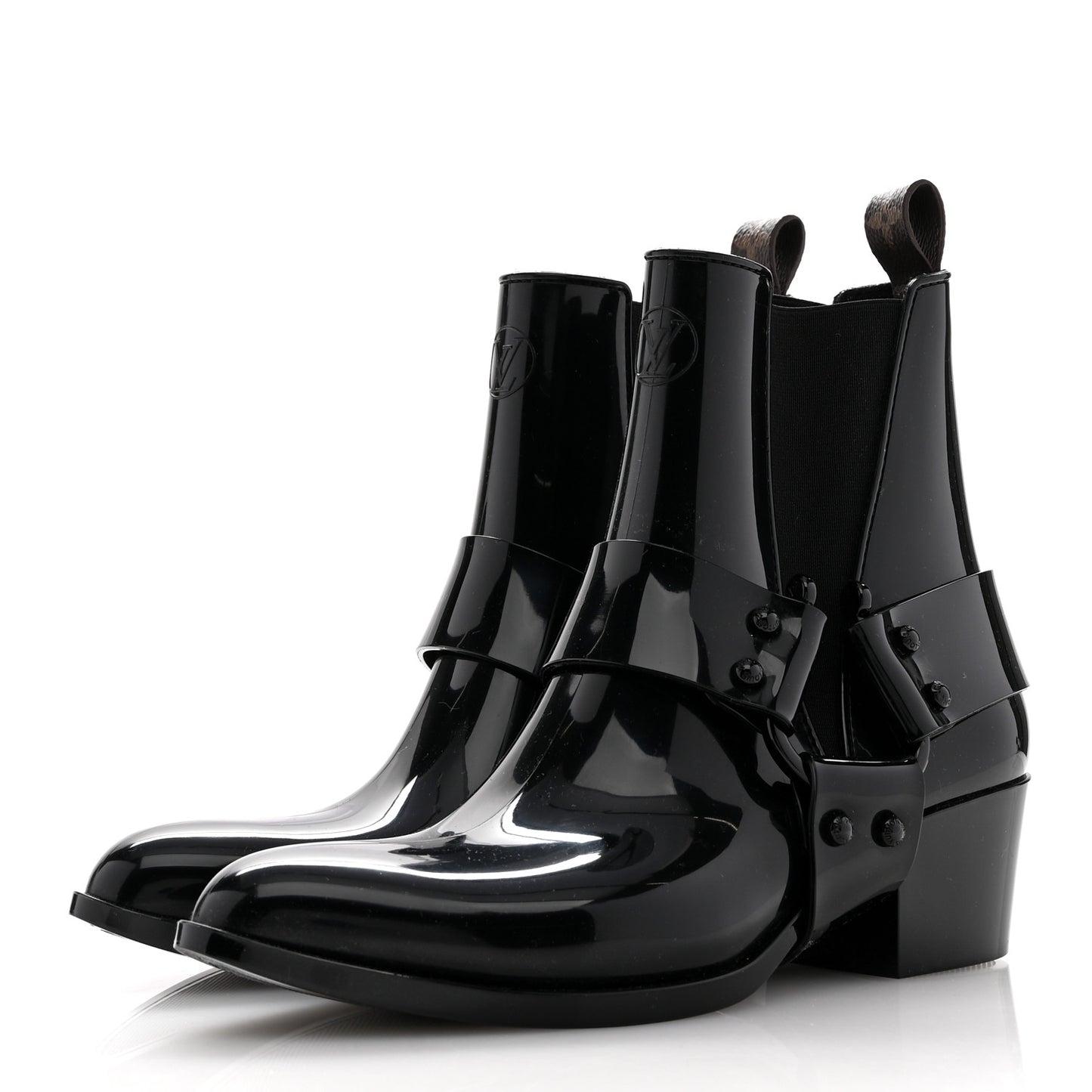 Rubber Monogram Rhapsody Ankle Boots 37 Black