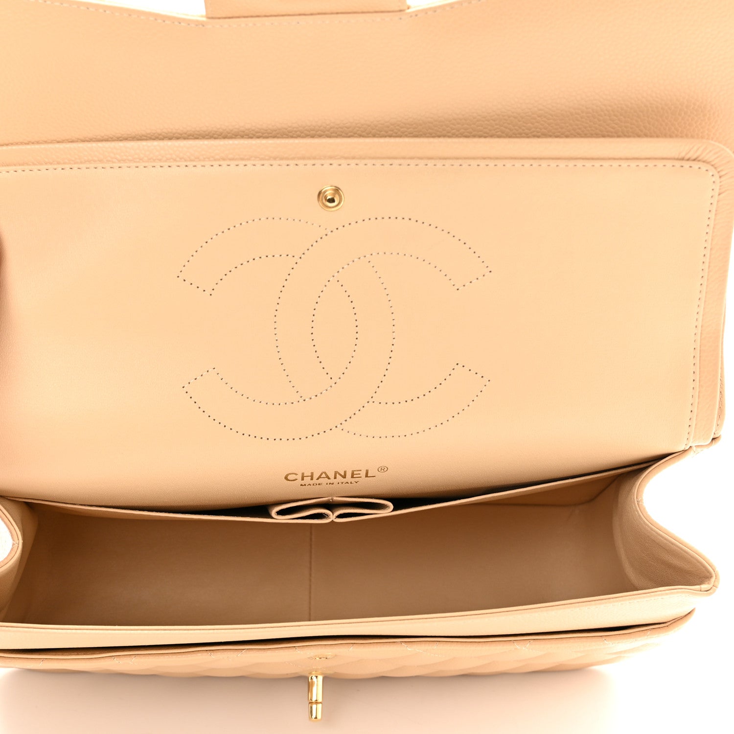 Chanel Caviar Quilted Jumbo Double Flap Beige Clair 5 of 11