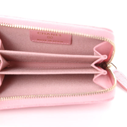 Chanel Iridescent Caviar Quilted Zip Coin Purse Pink 3 of 7