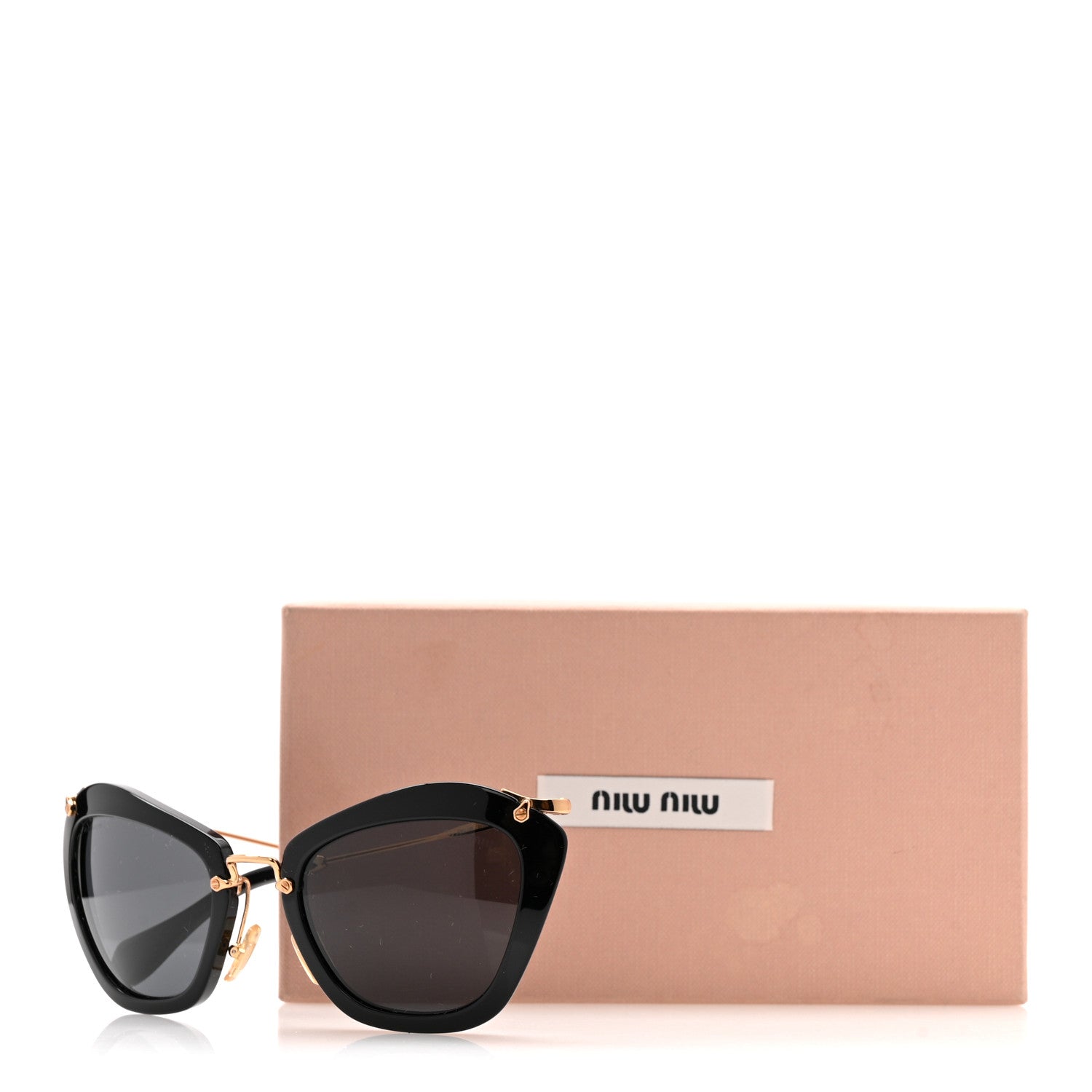 Miu Miu Acetate Metal Cat Eye Sunglasses SMU10N Black 10 of 10