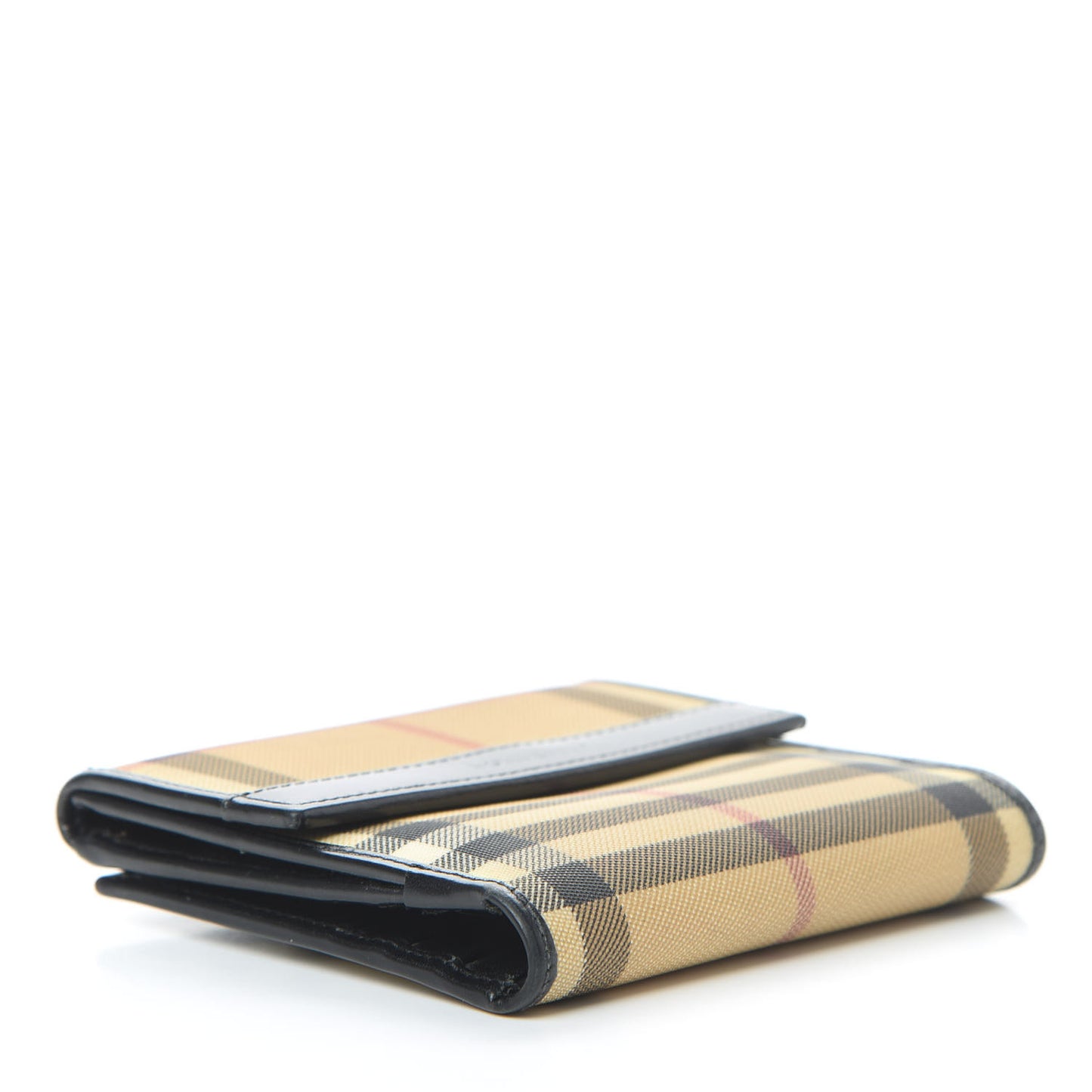 House Check Compact Wallet Black