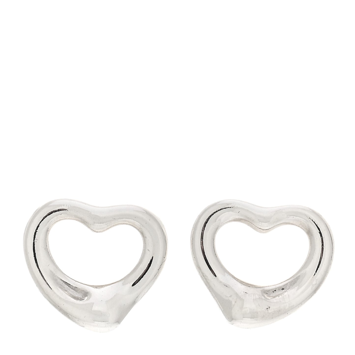 Sterling Silver 11mm Elsa Peretti Open Heart Earrings