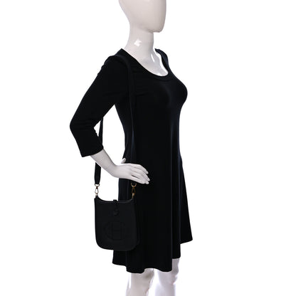 Hermes Taurillon Clemence Evelyne TPM Black 2 of 11